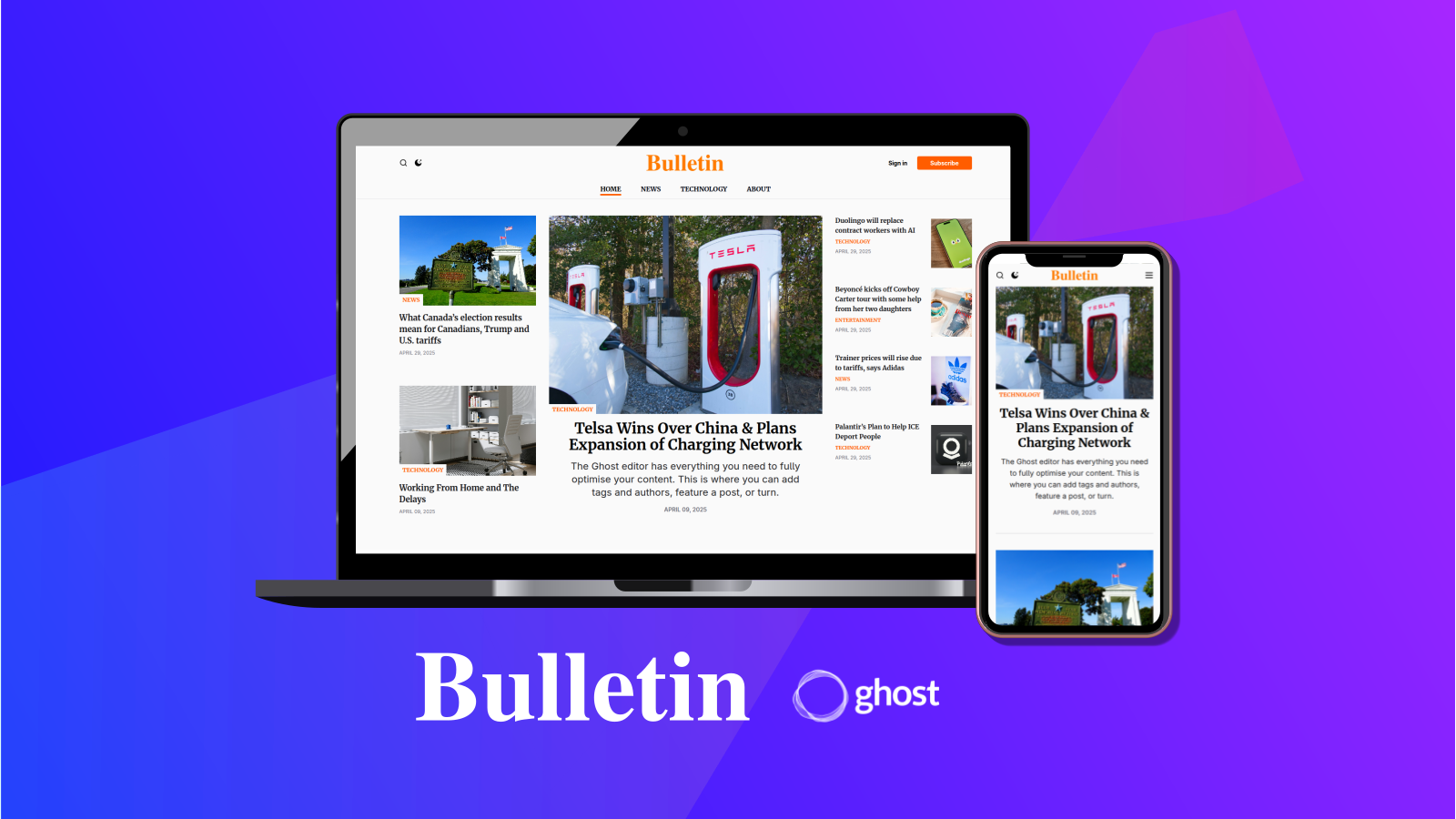 Bulletin Ghost Theme